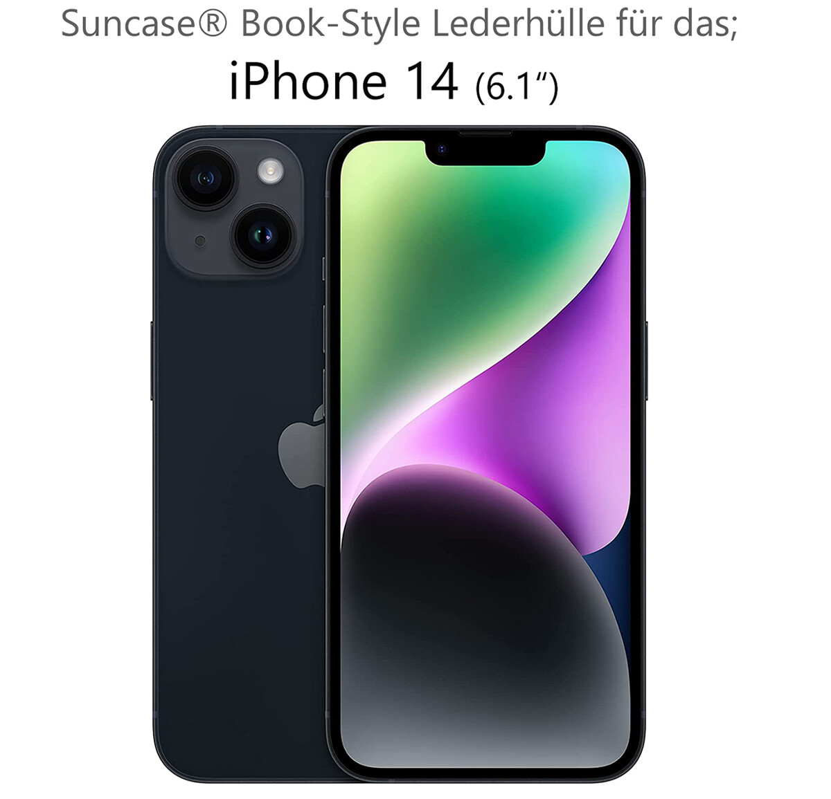 Suncase Slim Ledertasche Für IPhone 17 - Echtleder Handy-Etui Mit Magnetverschluss In Kiwi-Grün