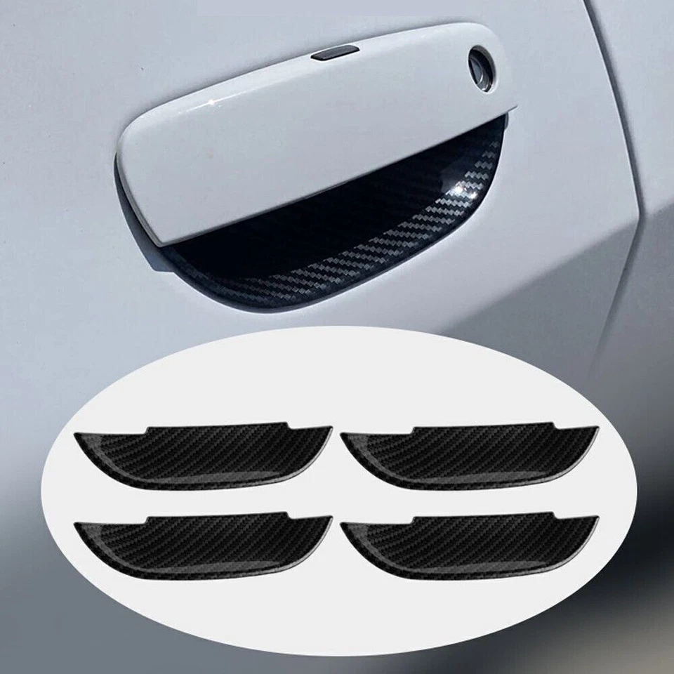 Carbon Fiber ABS Exterior Door Handle Bowl Cover Fit for Dodge Challenger 15-22 Foto 4 de 4