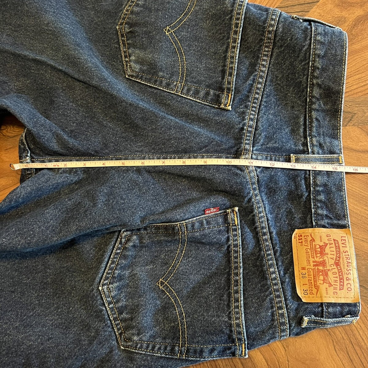 Vintage Levis 517 Boot Cut Blue Denim Jeans Early 2000s Mens 36 X