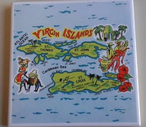 VIRGIN ISLANDS WALL HANGING OR TRIVET - NEVER USED - Picture 2 of 3