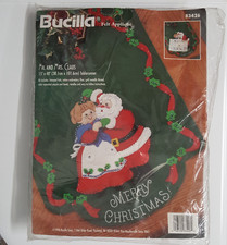 Bucilla MR and MRS CLAUS 15x40" Tablerunner Felt Applique Kit 83426 SEALED