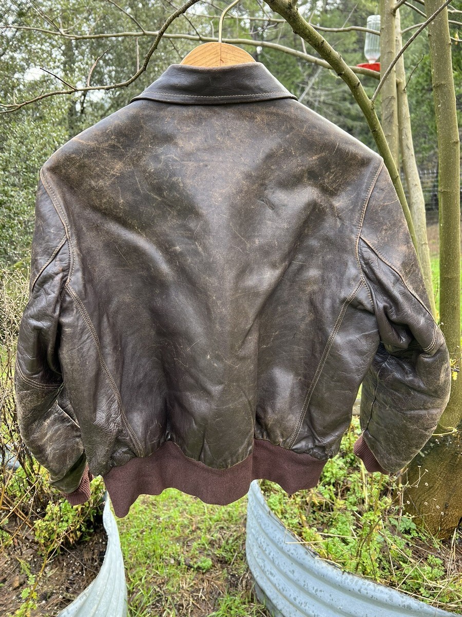 Vtg 50s Sears Hercules Horsehide A2 Leather Jacket Size 44 Vtg 50s Sears Hercules Horsehide A2 Leather Jacket Size 44