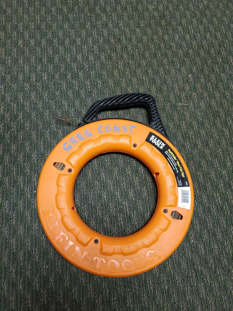 Klein Tools 56004 240 x 1 8 Steel Fish Tape Depth Finder Used A1