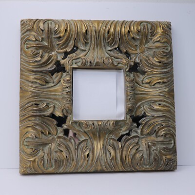 Antique Style Gold Gilt Bombay Wood Frame Wall Accent Mirror