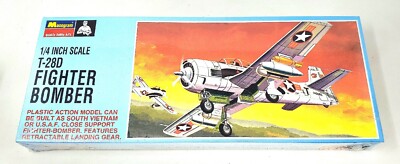 Sealed 1994 Monogram T-28D Fighter Bomber Plastic Model Airplane Builder Kit New
