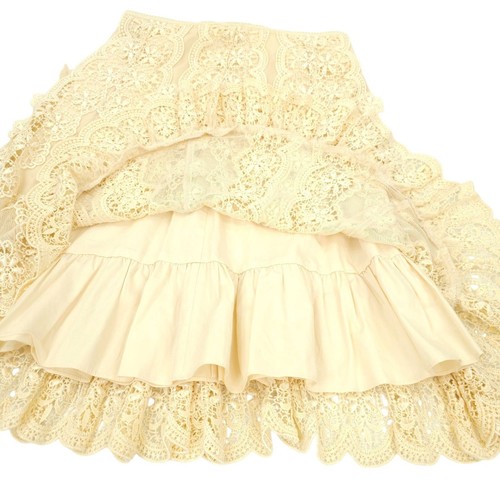 Antonio Melani Skirt Cream Ivory Lace Lined A-Line Sz 2 Elegant Western Cowgirl - Picture 4 of 11