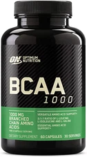 Optimum Nutrition BCAA 1000, 1,000 mg, 60 Capsules (500 mg per Capsule)