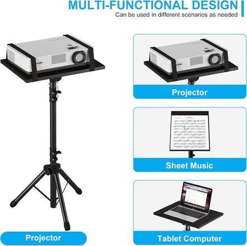 Projector Stand Tripod from 23" to 46", Laptop Tripod Stand Height Adjustable wi - Picture 7 of 12