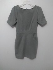 Banana Republic Gray Dress Size 2 Short Sleeve Zip Closure With 2 Front Pockets