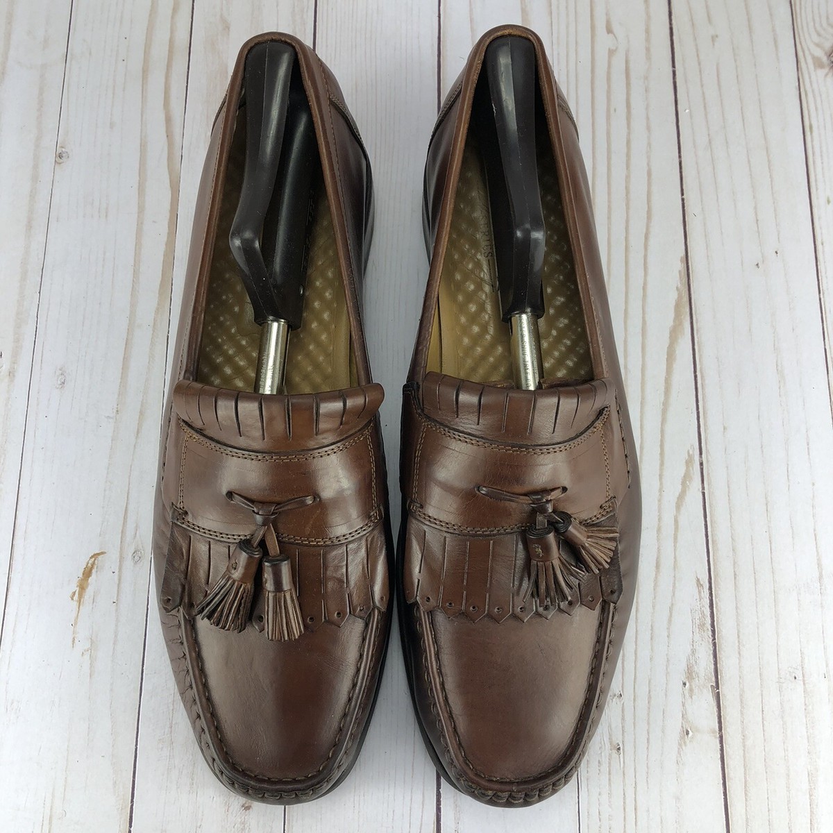 Johnston & Murphy Signature Loafers Mens Brown Leather Tassel Loafer Dress Shoes Men main image 2