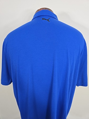 Puma Golf Mens XL Blue Black Pocket Short Sleeve Golf Polo Shirt - Picture 5 of 7