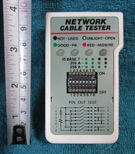 Vintage NETWORK CABLE TESTER Serial No. 288486