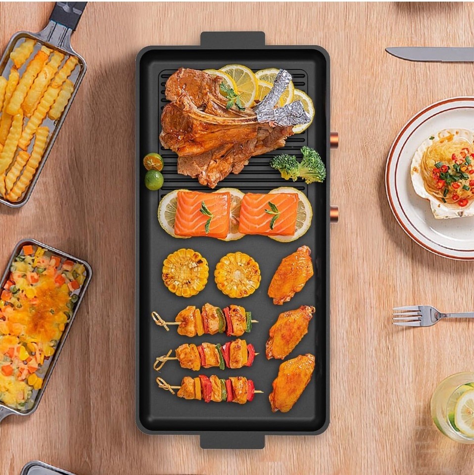 ELECTAKEY Induction Cooktop 2 Burner with Removable Cast Iron DF21V19