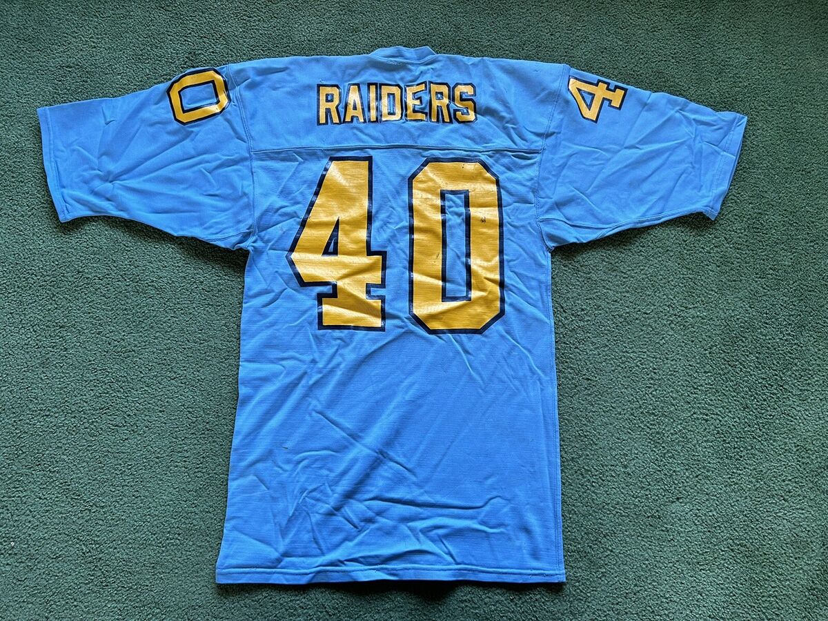 Rare Vintage Raiders Blue & Yellow Medalist Sand Knit Rare Vintage Raiders Blue & Yellow Medalist Sand Knit