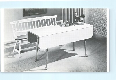 Postcard Ad Mid Century Modern Furniture Formica Albert M Lock & Sons Boston F21