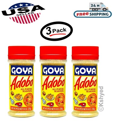 Goya Adobo All Purpose Seasoning with Bitter Orange - 8 oz (Pack of 3) FREE SHIP