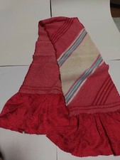 Japanese  kimono obiage silk100 soushibori red