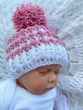Brand new hand made crochet baby hat. early baby, newborn, 0-3 months, 3-6...
