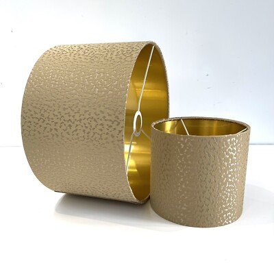auf Bestellung Seide geprägt golden farbic Lampenschirm Anhängerschirm metallic