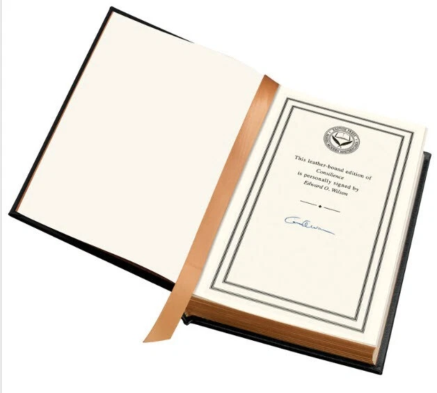 Consilience SIGNED by EDWARD O. WILSON - Easton Press Signed Edition - Image 2 of 2