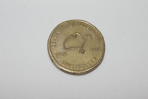 australian one dollar coin $1 - 2001 centenary of federation