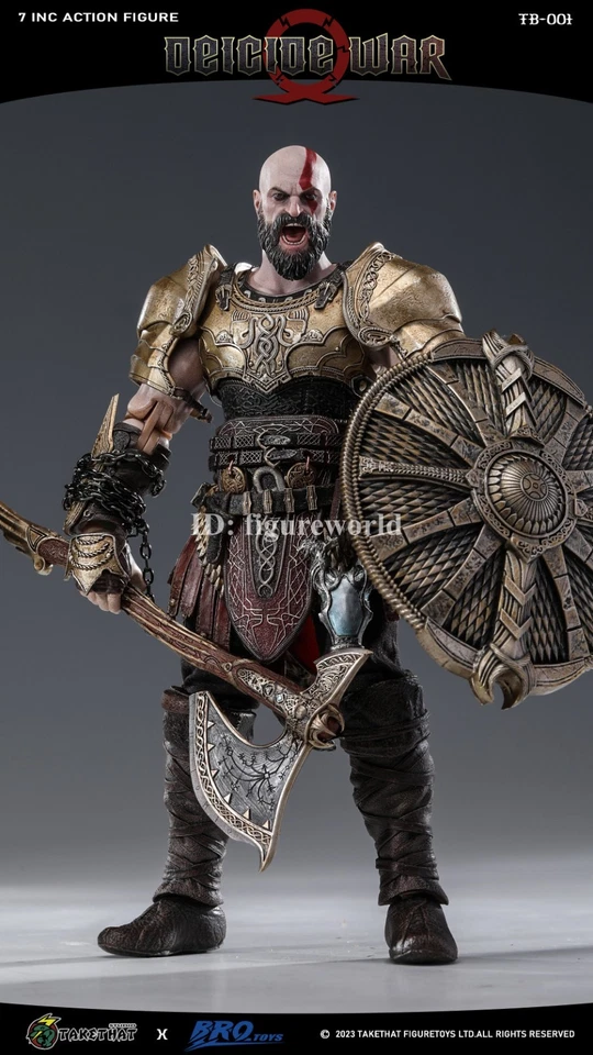 Pre-order TAKETHAT TB001 1/12 The God Kratos Ghost of War 7" Male Action Figure - Image 3 of 4