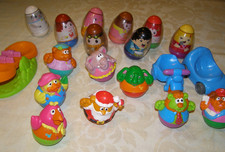 Hasbro Playskool Weeble Wobble Figures Lot x16  vehicles teeter totter FUN 