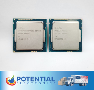 LOT OF 2 Intel Xeon E3-1275 V3 SR14S 3.50GHz Quad-Core 8MB LGA1150 CPU Processor