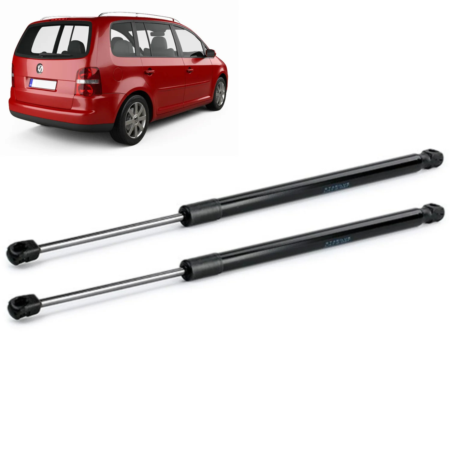 2 vérins de coffre à gaz 510N pour hayon de Volkswagen Touran I 1T0827550