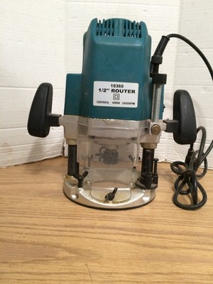 Heavy Duty 1/2'' Plunge Router 14 Amp 1650 watt 24k RPM Model 10360 Works Great