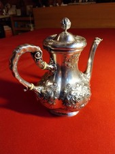 Rarität von Gorham Co. - TEEKANNE/KAFFEEKANNE - Silver Soldered - Reich verziert