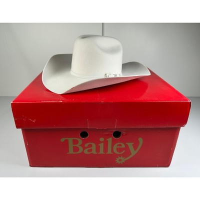 Bailey Lightning 4X Cowboy Hat White Size 6 7/8 NIB #034S