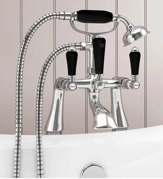 TreMercati Victoria Bianco Bath Mixer Tap with Shower Handse TM1705