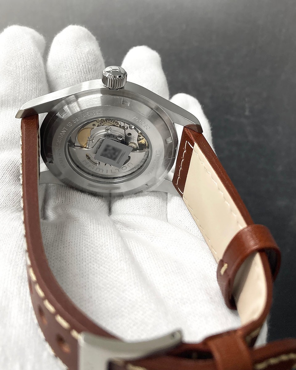 『HAMI KHAKI AUTO H625 社外炭革』 Hamilton Khaki Field Automatic 42mm Green Dial Leather Men's Watch