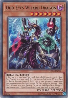 3 x Odd-Eyes Wizard Dragon - LED6-EN046 - Rare - Unlimited Edition Near Mint, En