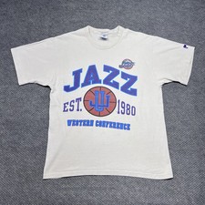 Vintage 90S Pro Player Utah Jazz T-Shirt Large Western Conference RARE MENS