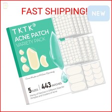TKTK 443 Count Pimple Patches for Face, Hydrocolloid Acne Patch Bulk, Acne Stick