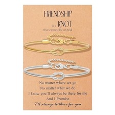 Best Friend Bracelet Love Knot Matching Bracelets for Couples A1:2pcs