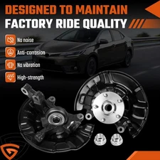 Front Steering Knuckles &Wheel Hub Bearing Fit for 2014-18 Toyota Corolla 