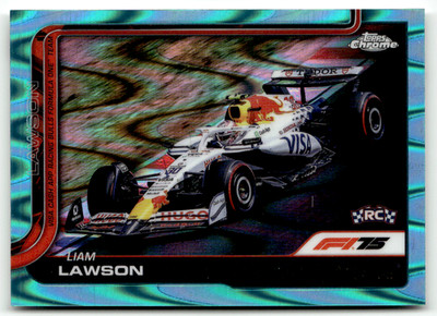 Topps Chrome Formel 1 2025 No. 83 Liam Lawson Rookie Teal Raywave 13/199