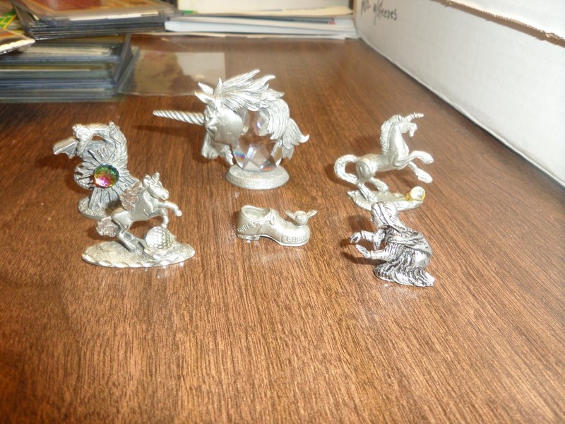 Pewter Figurines Assorted Lot 6 Pieces -  80s 90s