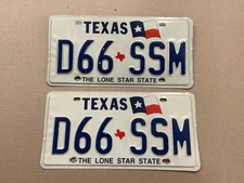 1997 1998 1999 TEXAS LICENSE PLATE SET