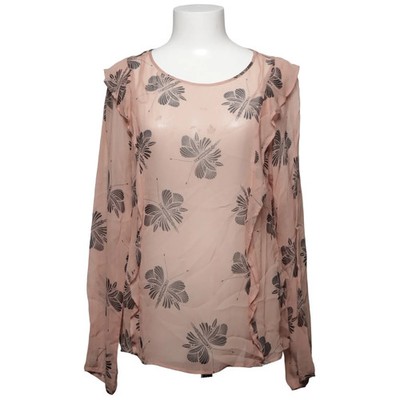 Expresso, Bluse, Größe: 42, Pink/Schwarz, Viskose, Blumen, Damen #Wm3