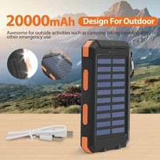 BLAVOR Solar Power Bank Portable Charger 20000mah External Battery