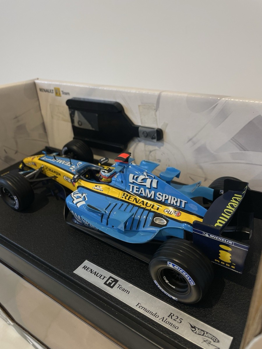 Formule 1 Hot Wheels Racing 1/18 - Renault R25 - Fernando Alonso - 2004 - Occasion
