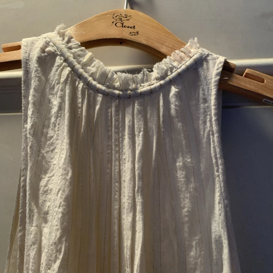 Free People Beach Bum чистый комбинезон кремовый с металлической полоской размер M новый без ЯРЛЫКОВ - Изображение 3 из 4