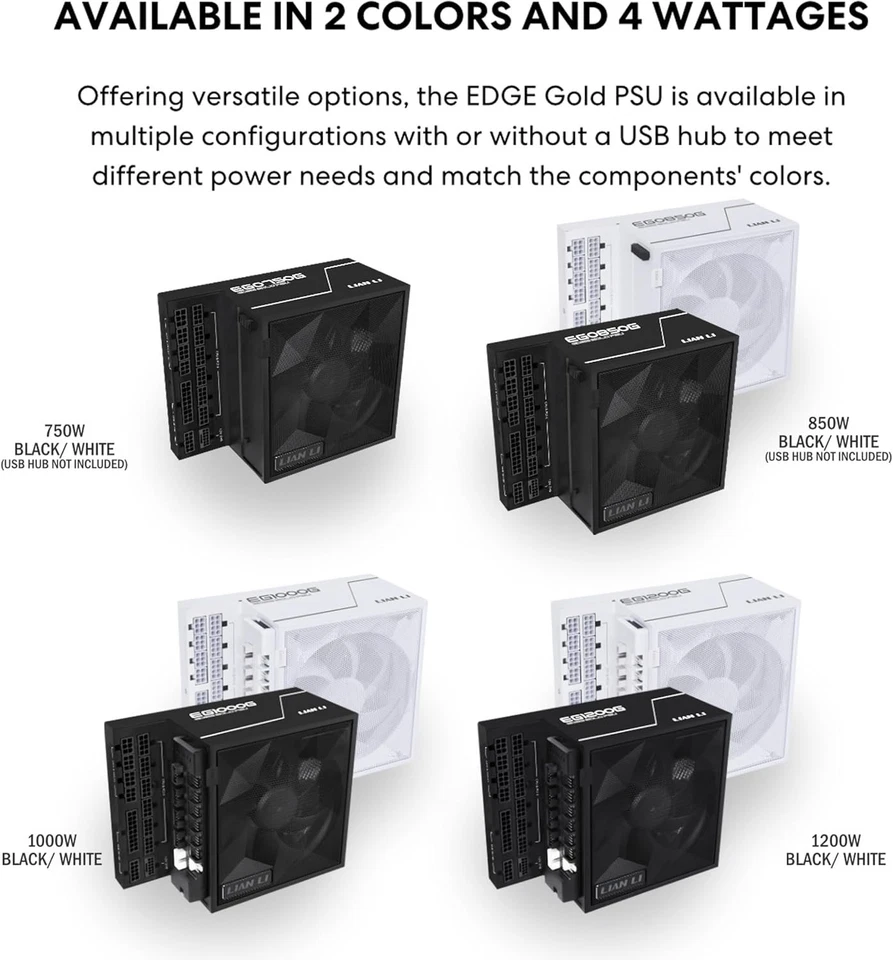 EDGE1200W Modular ATX Power Supply - Low-Noise White - Image 4 of 4