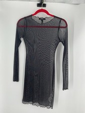 Forever 21 Women’s Size Small Black Sheer Glittery Dress 109