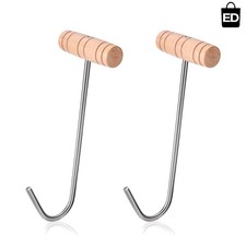 2 Pack Cowboy Boot Hooks - Boot Puller with Long Handles for Men and Women