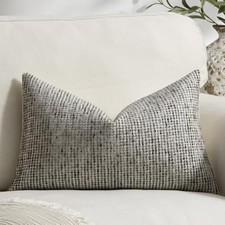 Pack of 1 Neutral Lumbar Pillow Covers 14x24 Boho 24" x 14" Pack of 1 Grey